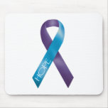 Purple/Teal Ribbon Mouse Mats