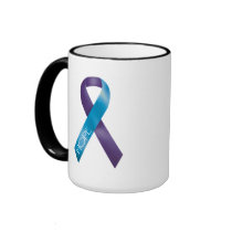 Purple/Teal Ribbon mugs
