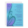 Purple Teal Star of David Bat Mitzvah Personalized Invites