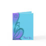 Purple Teal Star of David Thank You Card