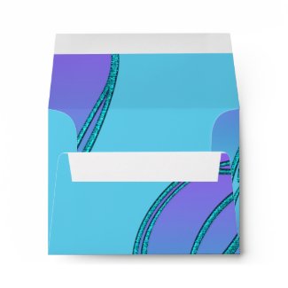 Purple Teal Swirl Thank You RSVP envelope