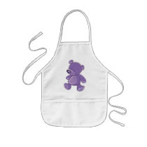 Purple Teddy aprons