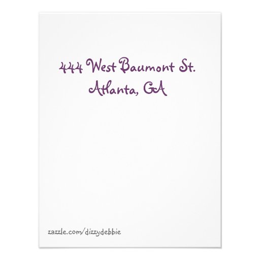 Purple Teddy Bear Birthday Invitation