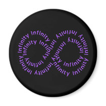Purple Text Infinity Symbol Magnet
