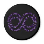 Purple Text Infinity Symbol Magnet