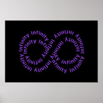 Purple Text Infinity Symbol Poster