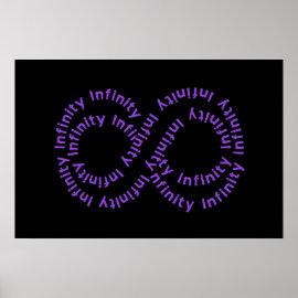 Purple Text Infinity Symbol Poster print