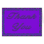 Purple Thank You Greeting Card