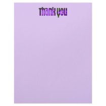 purple Thank You letterhead