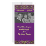 purple thank you photo cards
