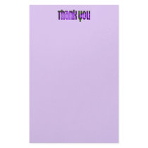 purple thank you stationery