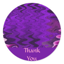 Purple Thank You stickers