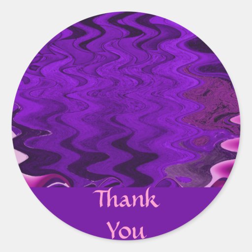 Purple Thank You Sticker | Zazzle