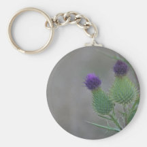 Purple Thistles Keychain