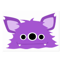 Purple Three Eyed Monster Business Card