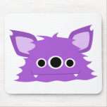 Purple Three Eyed Monster Mouse Pad