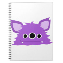 Purple Three Eyed Monster Notebook