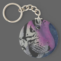Purple Tiger Keychain keychains