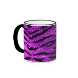 purple tiger print mug