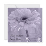 Purple Tinted Daisy Wedding Invitation