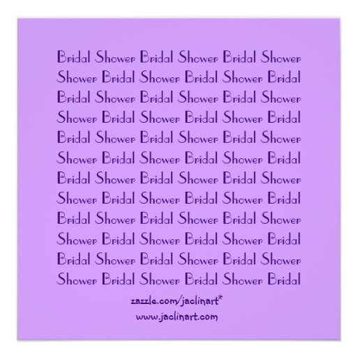 Purple Tiny Flowers Square Bridal Shower Announcement