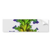 Purple to Yellow Fractal Garden Bumper Stickers