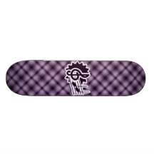 Purple Treble Clef Skate Board