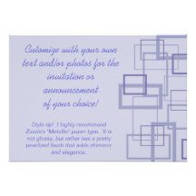 Purple Trendy Squares Invitation