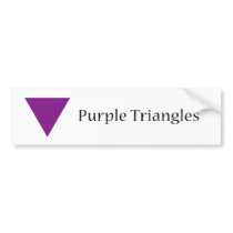 Purple Triangles bumper stickers by tallacman Purple Triangles bumper stickers