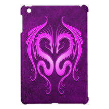 Purple Tribal Dragons Cover For The iPad Mini
