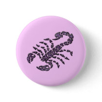 PURPLE TRIBAL SCORPION buttons