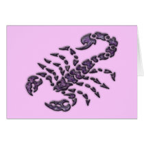 PURPLE TRIBAL SCORPION cards by dgpaulart PURPLE TRIBAL SCORPION cards