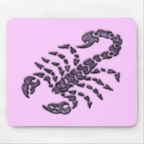 PURPLE TRIBAL SCORPION mousepads