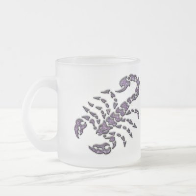 Purple tribal scorpion design