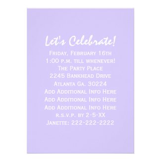 Purple Trimmed: Picture Birthday Party Invitation