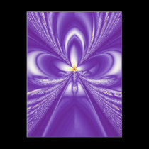 Purple Trinity Fractal Postcard postcards