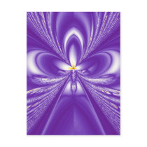 Purple Trinity Fractal Postcard