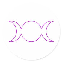 Purple Triple Goddess Outline stickers