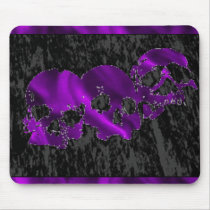 Purple Triple Skulls Mousepad