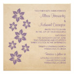 Purple Tropical Floral Wedding Invite