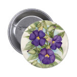 Purple Tropical Flower Painting - Multi Buttons