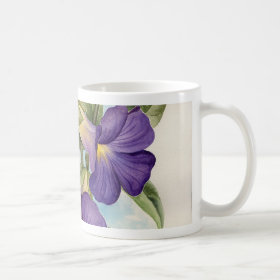 Purple Tropical Flower Painting - Multi Classic White Coffee Mug