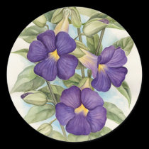 Purple Tropical Flower Painting - Multi stickers