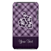 Purple Tropical Flowers Barely There iPod Cover