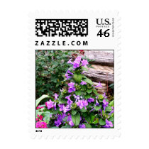 Purple Trumpet flowers postage by Quiltstar Purple Trumpet flowers postage