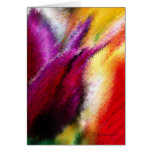 Purple Tulip Abstract Painting Greeting Card