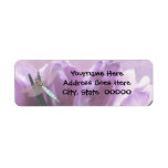 Purple Tulip Dragonfly Return Address Labels