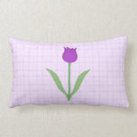 Purple Tulip Flower. Throw Pillow