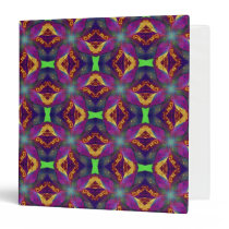 Purple Tulip Fractal Patterned Binder