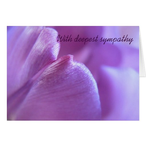 Purple Tulip Sympathy Card | Zazzle